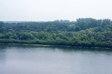 Yaz aylarında dağ yeşili orman ve nehir