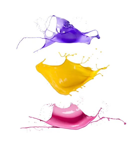 Color Splash Isolated White Background — Stock Photo, Image