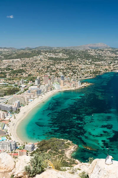 Utsikt över Calpe och stränder — Stockfoto