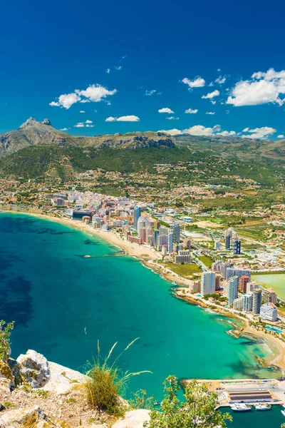 Utsikt över Calpe och stränder — Stockfoto