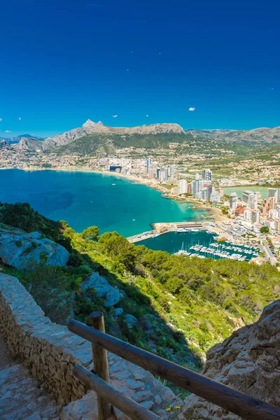 Utsikt över Calpe och stränder — Stockfoto