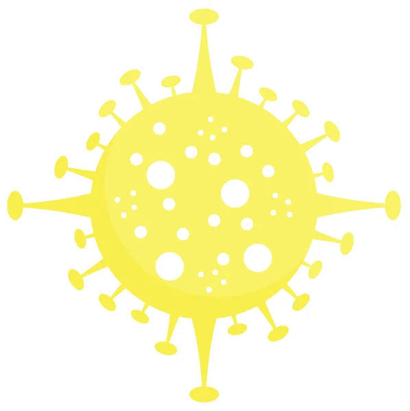 Beyaz Üzerinde Sarı Renkli Coronavirus Logosu Tasarımı — Stok fotoğraf