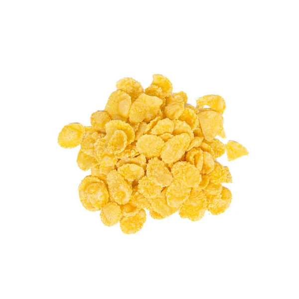 Vista Superior Del Montón Cereales Copos Maíz Crujientes Color Amarillo —  Fotos de Stock