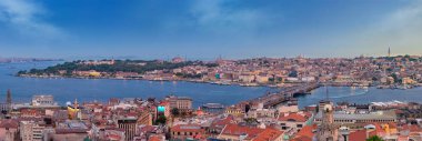 İstanbul günbatımı panorama - Türkiye seyahat arka plan