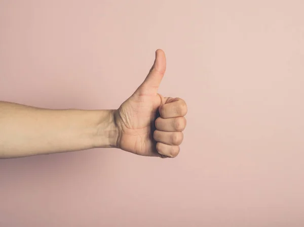 Young Female Hand Showing Thumbs — Stock Photo, Image