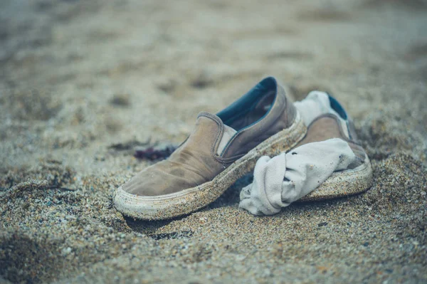 Par Zapatos Playa Verano — Foto de Stock
