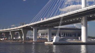 Rusya, Saint-Petersburg - 14 Haziran 2018:4 k, deniz manzaralı stadyumun Zenit Arena, FIFA Dünya Kupası 2018, Saint Petersburg, Rusya Federasyonu