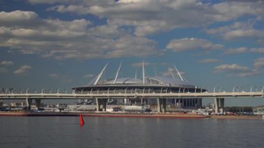 Rusya, Saint-Petersburg - 14 Haziran 2018:4 k, deniz manzaralı stadyumun Zenit Arena, FIFA Dünya Kupası 2018, Saint Petersburg, Rusya Federasyonu