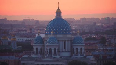 Saint-Petersburg akşam şehir manzarası, Rusya Federasyonu.
