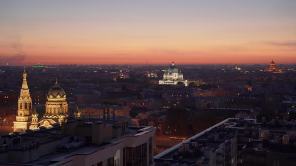 Esti Városkép Saint Petersburg Oroszország — Stock videók