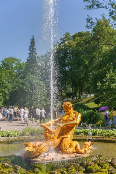 San Petersburgo Rusia Julio 2018 Parte Gran Cascada Perterhof Mayor — Foto de Stock