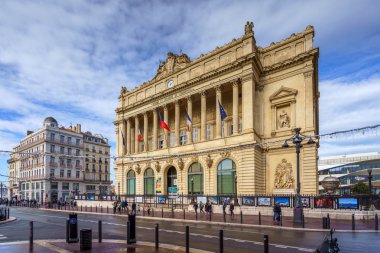 Marseille, Fransa - 03 Kasım 2018 - Marsilya ticaret, hisse senedi alışverişi bina