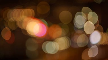 Bulanık mavi, turuncu ve sarı bokeh ışıklar arka plan