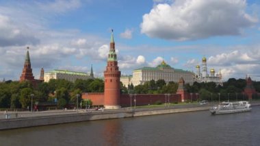 Kremlin Moskova Moskva nehri, Rusya 4k
