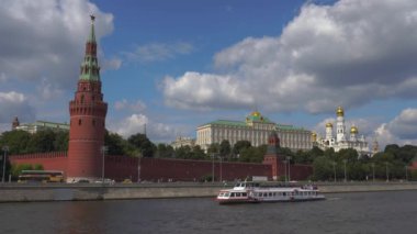 Kremlin Moskova Moskva nehri, Rusya 4k