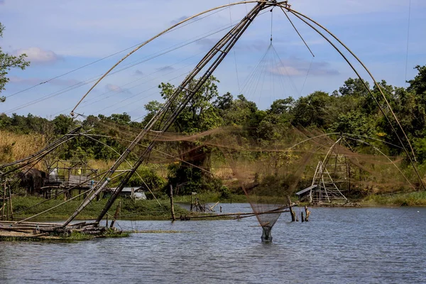 Nehir Balık Tutmak Için Ekipmanlar Tayland — Stok fotoğraf