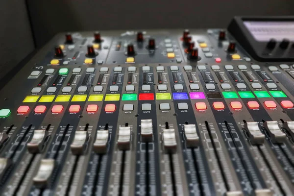 Professional Sound Mixer Closeup — Stock Photo, Image