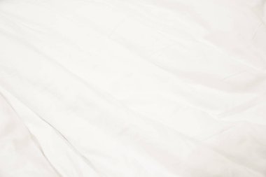 Beyaz yaprak yumuşak odak ve kopya alanı yatak takımları yakın çekim.