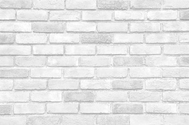 Bir arka plan veya doku olarak beyaz tuğla duvar.