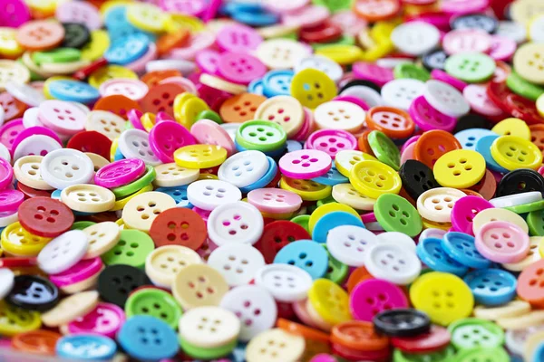 Button Plastic Colorful Background — Stock Photo, Image