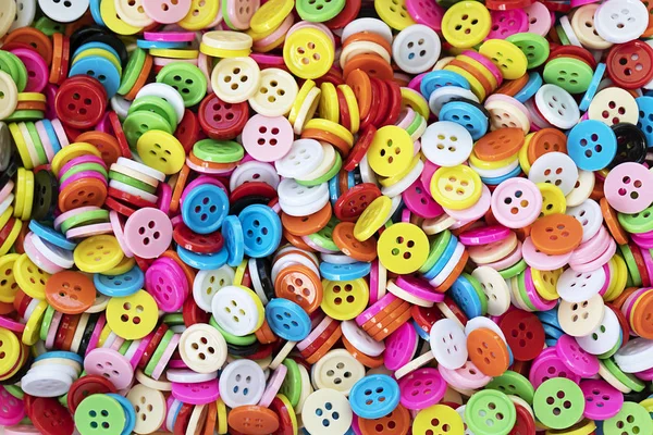 Button Plastic Colorful Background — Stock Photo, Image