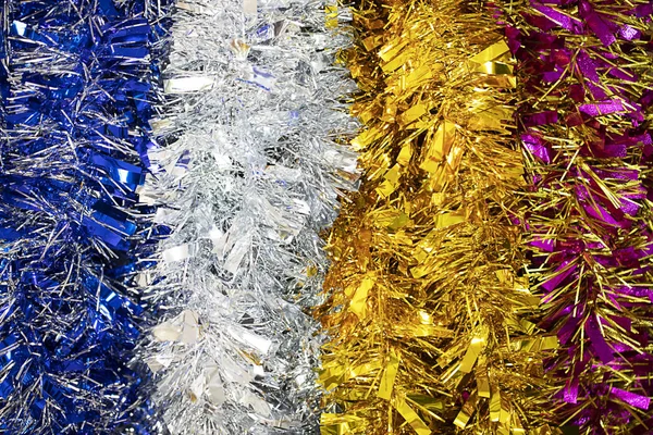 Natale Tinsel Colorato Decorazione — Foto Stock