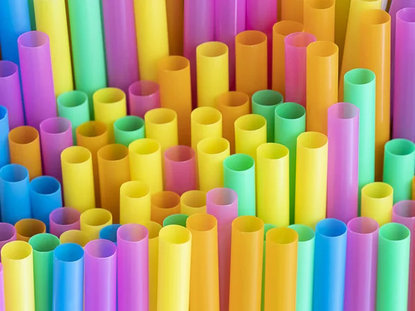 Straw plastic colorful for background. — Stock Photo, Image