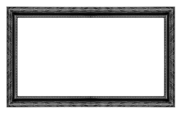 Antique black frame isolated on white background, clipping path — Stock Photo, Image