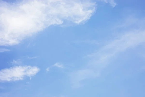 Blue sky background and soft white clouds , copy space — Stock Photo, Image