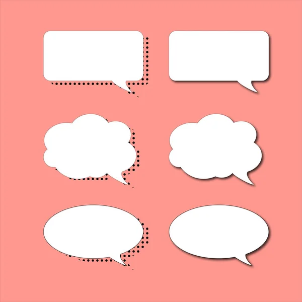 Set of speech bubbles in two different styles — Stock Photo, Image