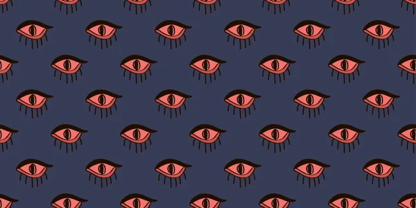 Augen Muster Nahtlose Stilvolle Designer Muster Nahtlose Augen Farben Pantone — Stockvektor