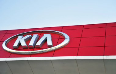 Moskova, Rusya - 10 Mayıs 2018: Tarih 10 Mayıs 2018 Kia Koreli otomobil logo. 