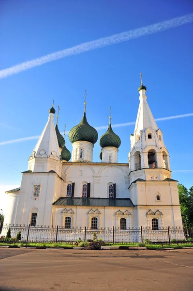 Fasada Stary Piękny Kościół Yaroslavl City Federacja Rosyjska — Zdjęcie stockowe