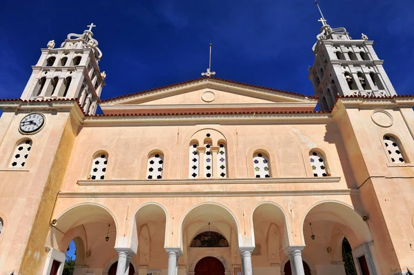 Gevel Van Lefkes Kathedraal Paros Island Griekenland — Stockfoto