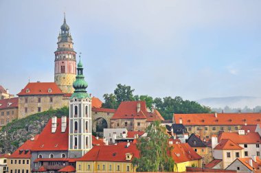 Cesky Krumlov şehir merkezi, Bohemia, Çek renkli görünüm