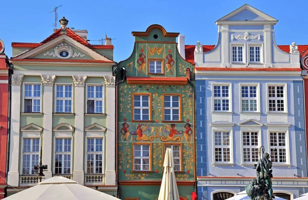 Facades Houses Poznan Poland — Stock Photo, Image