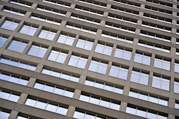 Acero Gris Edificio Oficinas Exterior —  Fotos de Stock