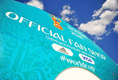 Moskova, Rusya - 22 Haziran: FIFA Dünya Kupası Rusya 2018, 22 Haziran 2018 Moskova'nın Logo.