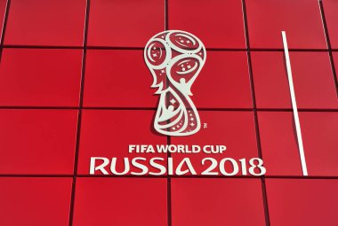 Moskova, Rusya - 20 Haziran: FIFA Dünya Kupası Rusya 2018, 20 Haziran 2018 Moskova'nın Logo.