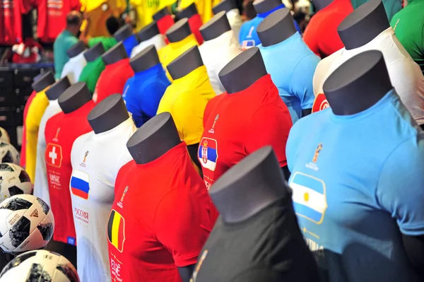 Moscow Rússia Junho Camisas Futebol Casa Copa Mundo Fifa Rússia — Fotografia de Stock