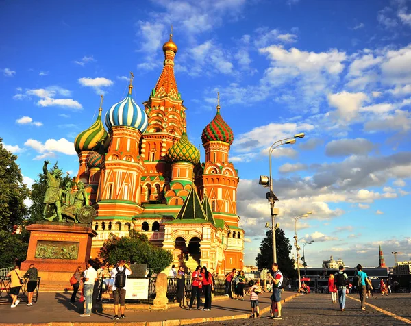 Mosca Russia Giugno Cattedrale San Basilio Sulla Piazza Rossa Mosca — Foto Stock