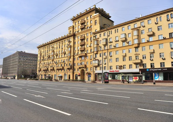 Moscou Russie Mai Vue Rue Smolenskiy Bulvar Moscou Mai 2018 — Photo