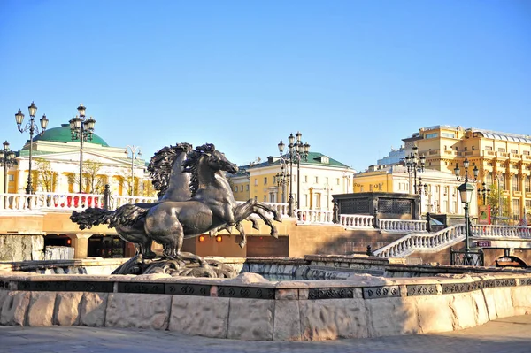 Moscow Russia May Monuments Manege Square City Centre Moscow May — Stock Photo, Image