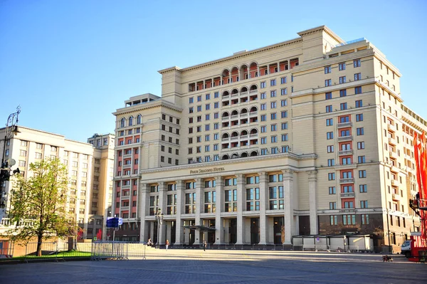 Moscú Rusia Mayo Fachada Del Hotel Four Seasons Moscú Mayo — Foto de Stock