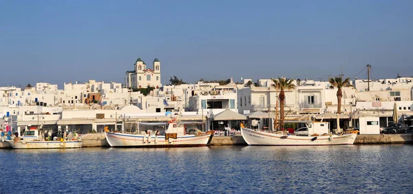 Naoussa Řecko Dubna Panoramatický Pohled Naoussa Letovisko Ostrově Paros Řecko — Stock fotografie