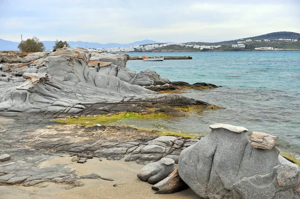 Kolymbithres ビーチ パロス島 ギリシャの地質の石形成 — ストック写真