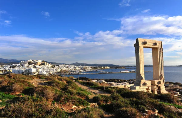 Apollónův Chrám Ruiny Ostrov Naxos Řecko — Stock fotografie