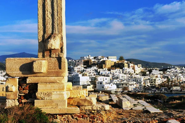 Chora Griekenland Februari Weergave Van Chora Oude Stad Eiland Naxos — Stockfoto