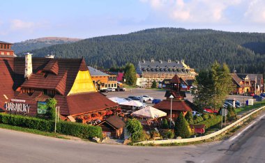 Donovaly, Slovakya - 20 Eylül: Donovaly görünümü Köyü, Slovakya üzerinde 20 Eylül 2018.