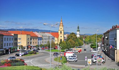 ZVOLEN, SLOVAKIA - SEPTEMBER 26: View of Zvolen city centre, Slovakia on September 26, 2018. clipart